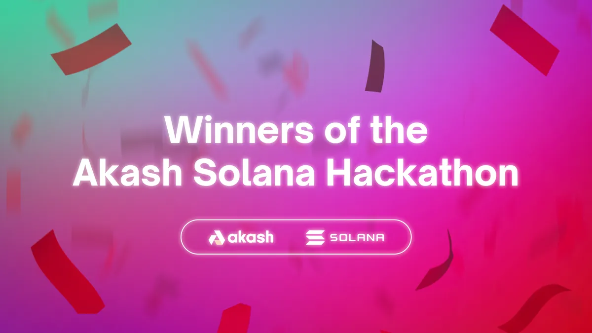 banner image for the post Winners of the Akash Solana Hackathon