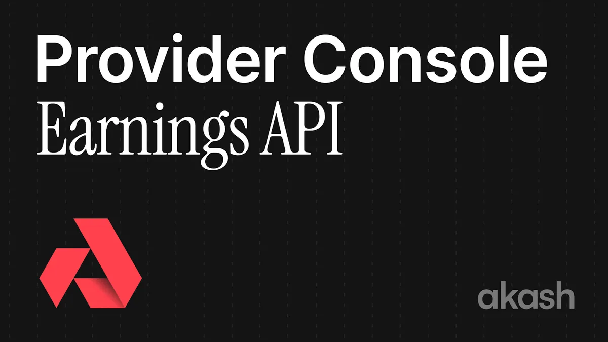 banner image for the post Provider Console - Earnings API